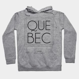 Quebec city minimal typography 2 Hoodie